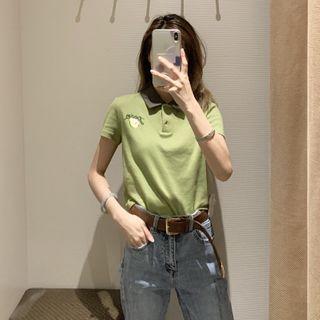 Fruit Print Short-sleeve Polo Shirt