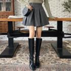 High-waist Pleated Miniskirt