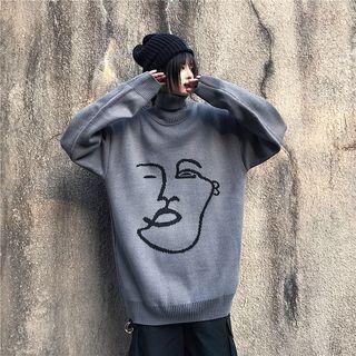 Couple Matching Turtleneck Jacquard Sweater
