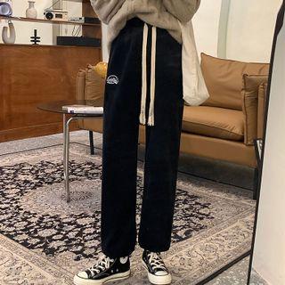 Drawstring Casual Straight Cut Pants
