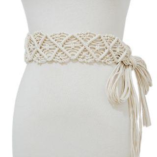 Tassel Woven Wax Cord Belt