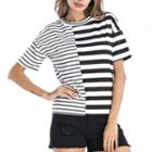 Short-sleeve Loose-fit Striped T-shirt
