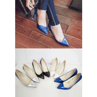 Glittered High-heel Pumps