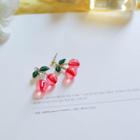 Cherry Bead Drop Earrings Red - One Size