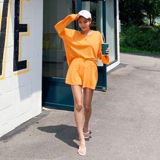 Linen Blend M Lange Wide-leg Shorts