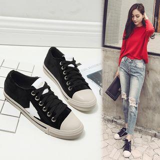 Star Applique Lace Up Sandals