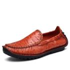Patterned Faux Leather Loafers