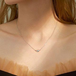 925 Sterling Silver Bean Pendant Necklace As Shown In Figure - One Size