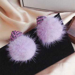 Patterned Bobble Drop Earring 1 Pair - One Size