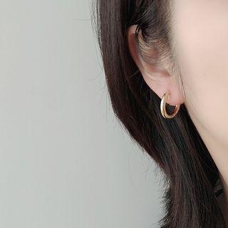 Mini Hoop Clip-on Earring 1 Pair - Gold - One Size