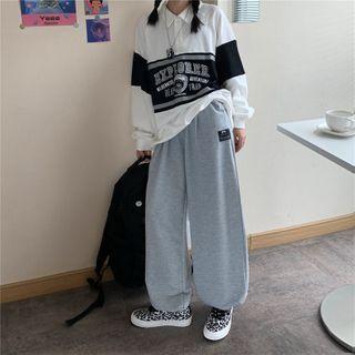 Applique Wide-leg Sweatpants