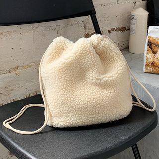Fleece Bucket Bag White - One Size