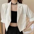 Crop Short Sleeve Blazer