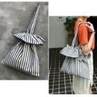 Pinstripe Linen Cotton Shopper Bag