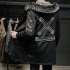 Furry Hood Fleece Lined Coat