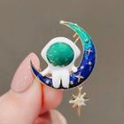 Astronaut Moon Glaze Brooch Ly1360 - Blue - One Size