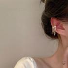 Rhinestone Fringed Earring 1 Pc - Earring - Gold - One Size