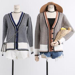 Colorblock Knit Cardigan
