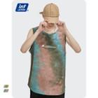 Tie-dyed Embroidered Loose Tank Top