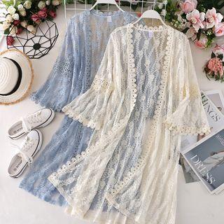 Trumpet-sleeved Light Cape