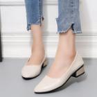 Block-heel Pointy-toe Shoes