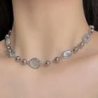 Faux Cat Eye Stone Alloy Necklace / Bracelet