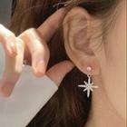 Non-matching Moon & Star Drop Earring 1 Pair - 925 Silver - Silver - One Size