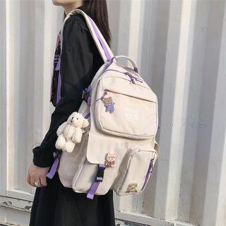 Front Pocket Buckled Nylon Backpack