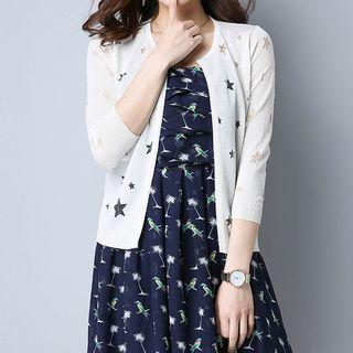 Embroidered Star Cardigan