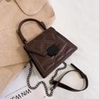 Studded Faux Leather Chain Strap Crossbody Bag