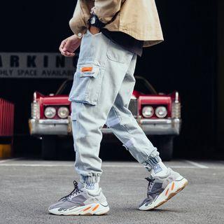 Cargo Jogger Jeans With Adhesive Tabs