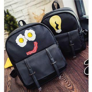 Printed Backpack (eggs, Eyes, Light Bulb, Little Guy)