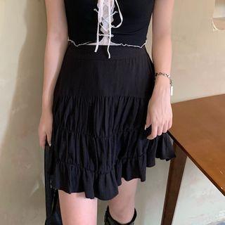Ruffed Mini Skirt