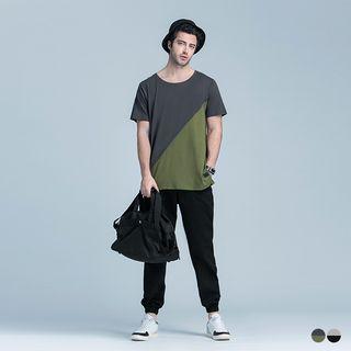 Textured Colorblocked Tee