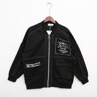 Stripe Detail Zip Jacket