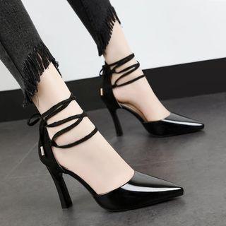 Pointy-toe Strappy High Heel Dorsay Pumps