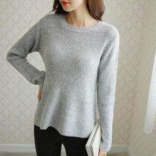 Crew-neck A-line Sweater