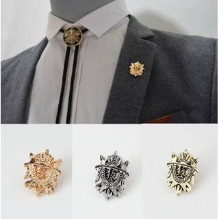 Alloy Crown Brooch Silver - One Size