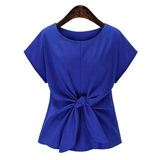Knot Front Short Sleeve T-shirt