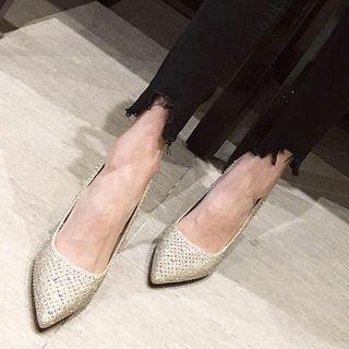 Rhinestone Stiletto Heel Pumps