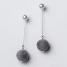 925 Sterling Silver Pom Pom Drop Earring