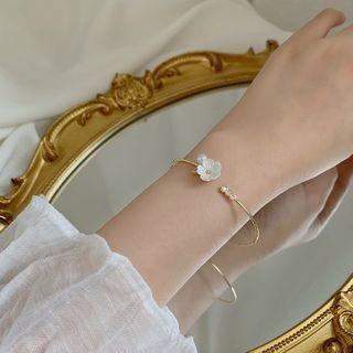 Floral Open Bangle As Shown In Figure - One Size