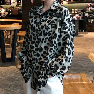 Leopard Print Shirt Leopard - Green - One Size
