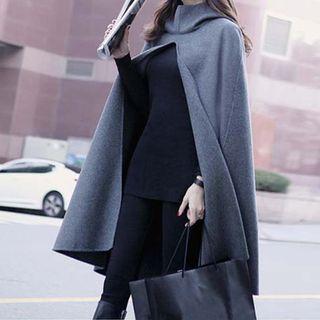 Hooded Slit Front Cape