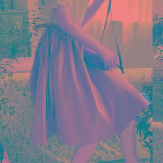 Tie-detail Flare Skirt