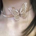 Lace Butterfly Choker D38a - One Size