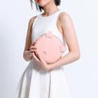 Faux Leather Cat Ear Round Crossbody Bag