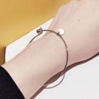 925 Sterling Silver Disc Bangle Bangle - One Size