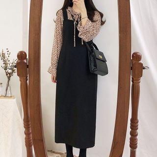 Floral Print Shirt / Midi Jumper Dress