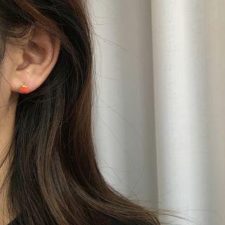 Tomato Stud Earring 1 Pair - Tomato - Red - One Size